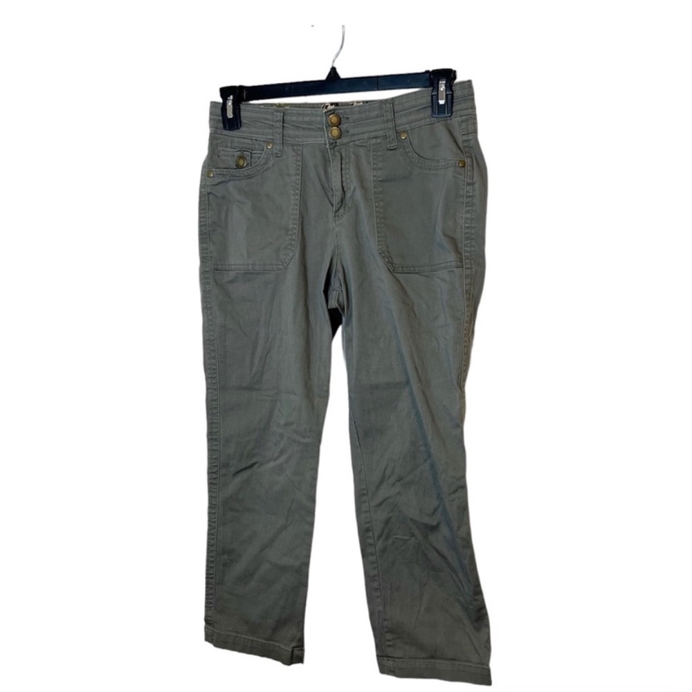 One 5 One Stitch Fix Olive Green Cropped Pants Size 8